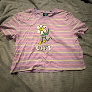 Zumiez Purple Striped Crop Top